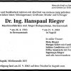 Rieger Hanspaul 1910-2002 Todesanzeige